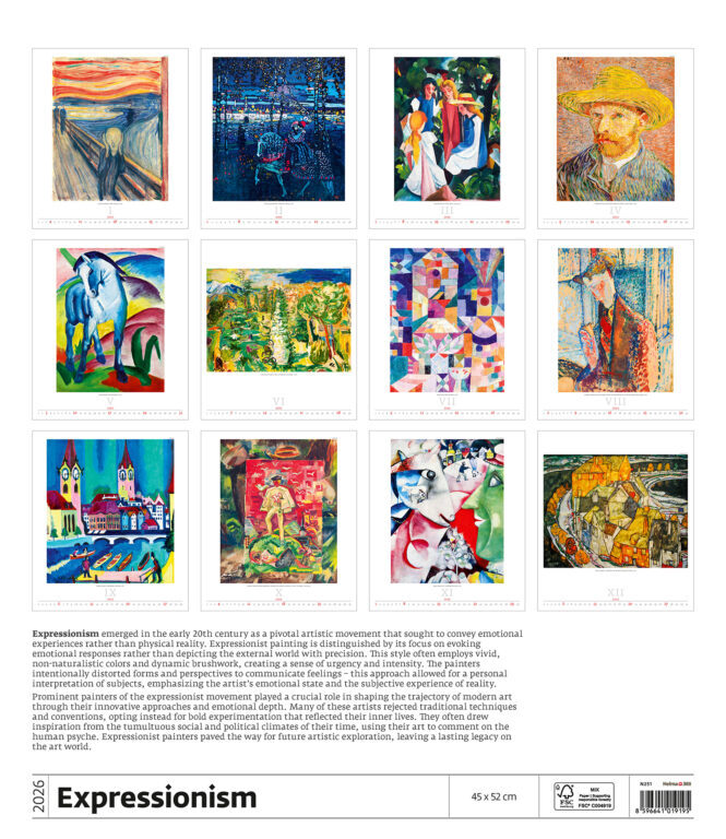Expressionism 2026 - nástěnný kalendář