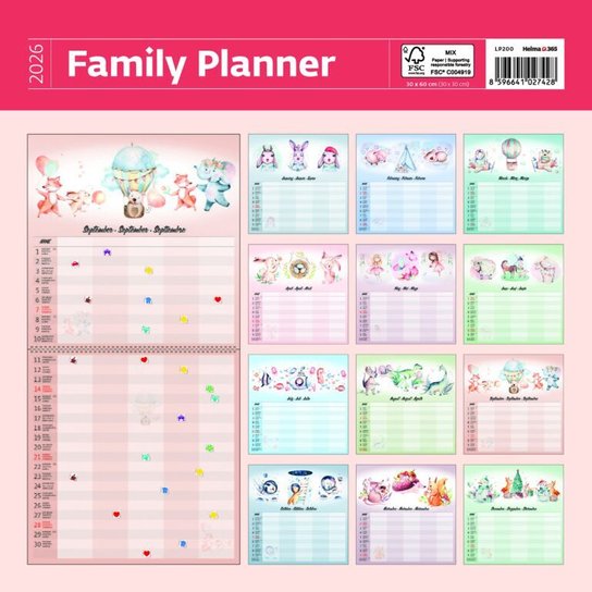 Family Planner 2026 - nástěnný kalendář