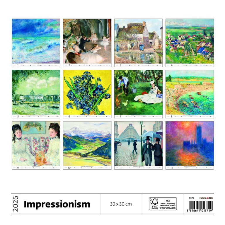 Impressionism 2026 - nástěnný kalendář