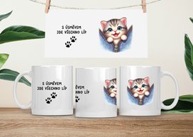 Hrneček čumáček 330ml porcelán Kočička