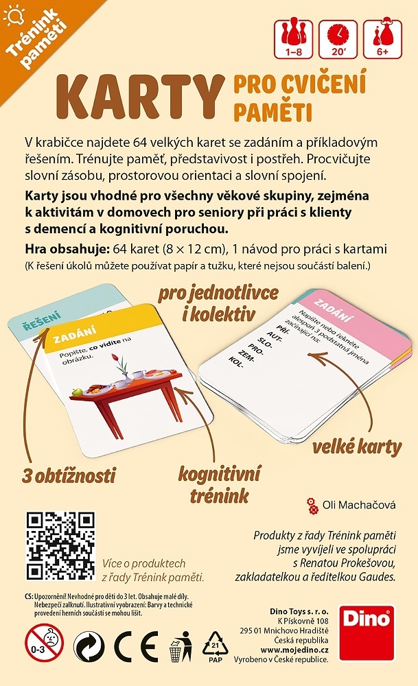 Karty pro cvičení paměti