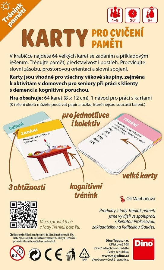 Karty pro cvičení paměti