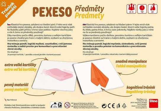 Pexeso předměty velké kartičky