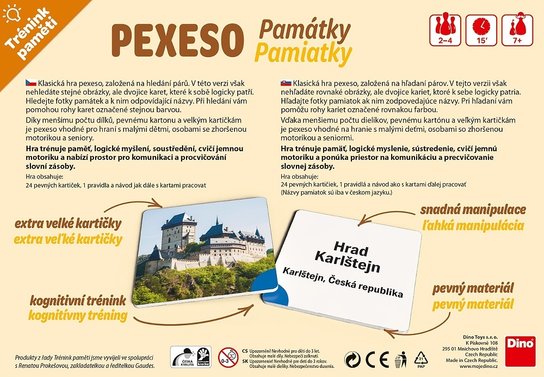 Pexeso památky velké kartičky