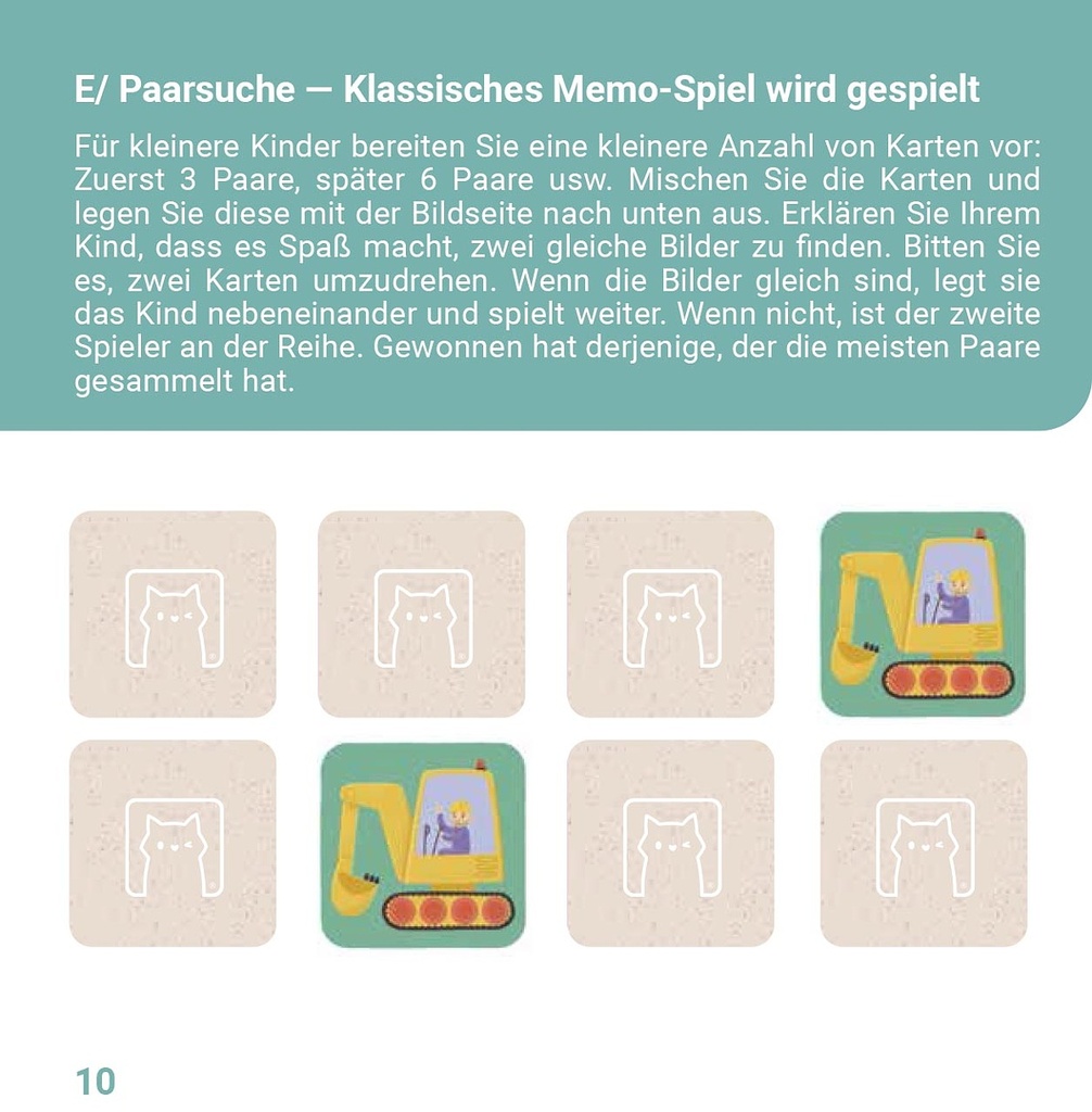 Grooosses Memo-Spiel Fahrzeuge
