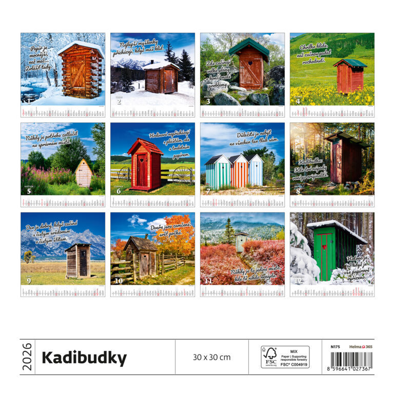 Kadibudky 2026 - nástěnný kalendář