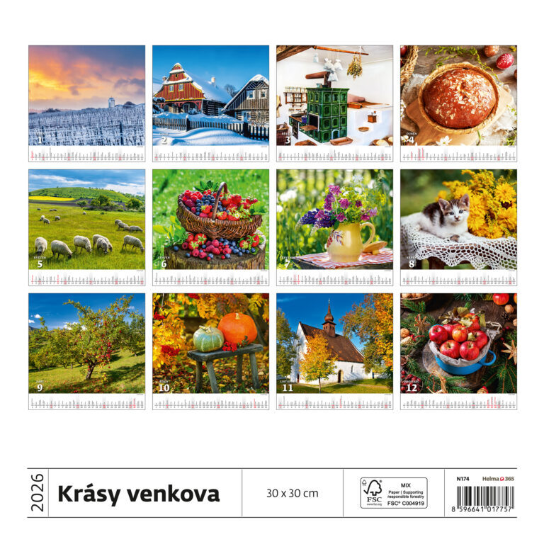 Krásy venkova 2026 - nástěnný kalendář
