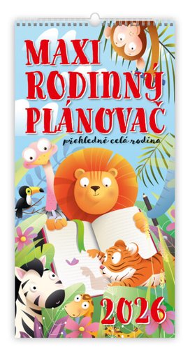 MAXI rodinný plánovač 2026 - nástěnný kalendář
