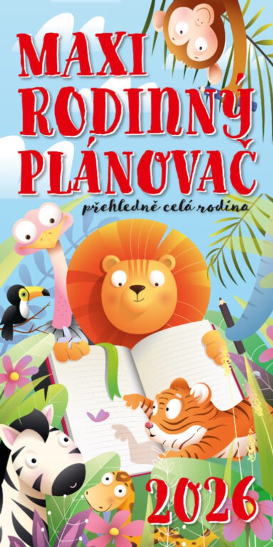 MAXI rodinný plánovač 2026 - nástěnný kalendář