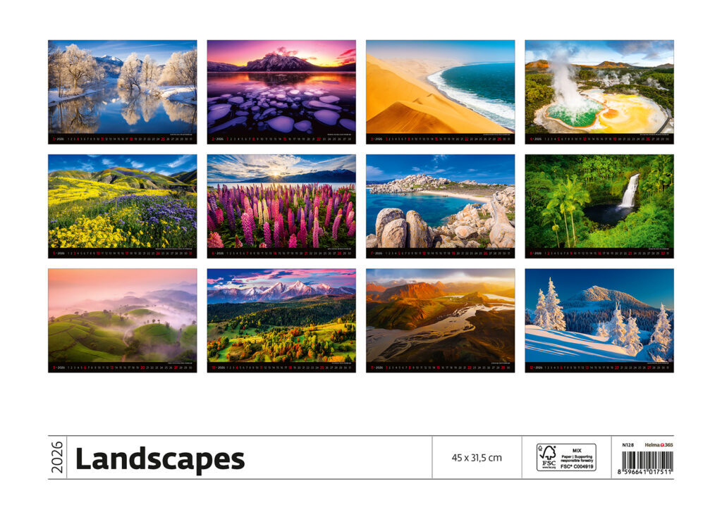 Landscapes 2026 - nástěnný kalendář