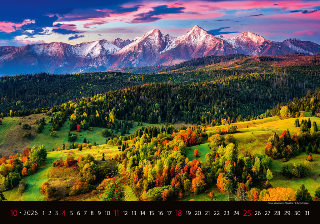 Landscapes 2026 - nástěnný kalendář