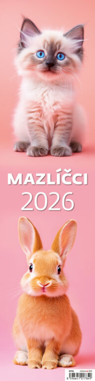 Mazlíčci 2026 vázanka - nástěnný klaendář