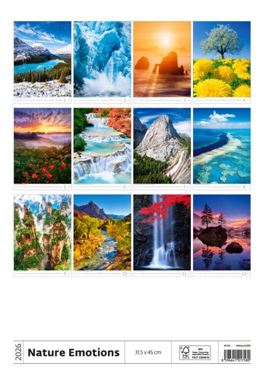 Nature Emotions 2026 - nástěnný kalendář