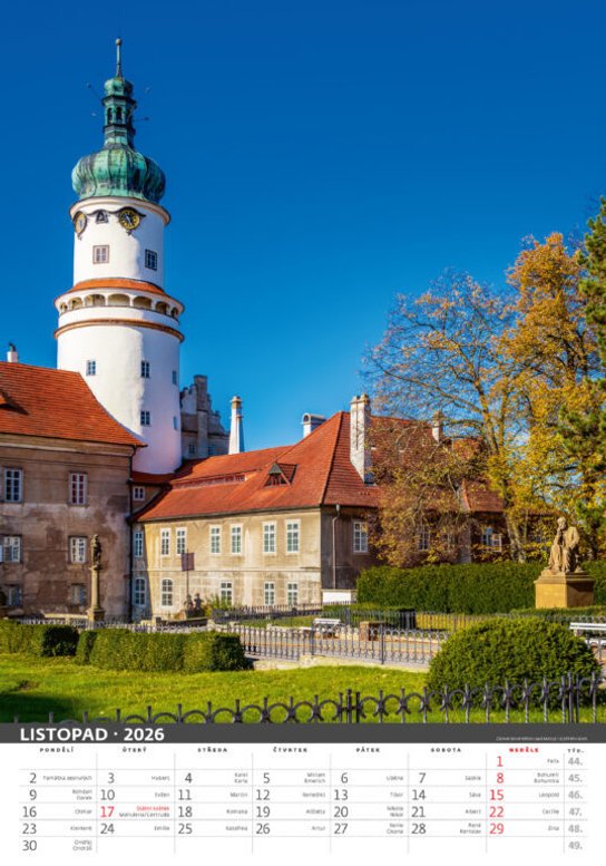 Nejkrásnější místa České republiky 2026 - nástěnný kalendář