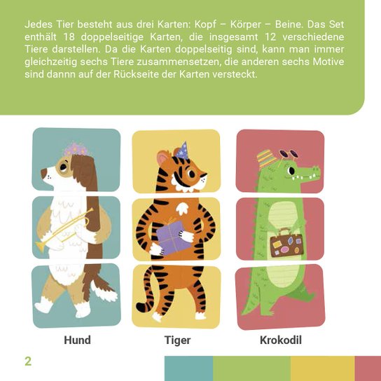 Grooosses Mix-Match-Spiel Lustige Tiere