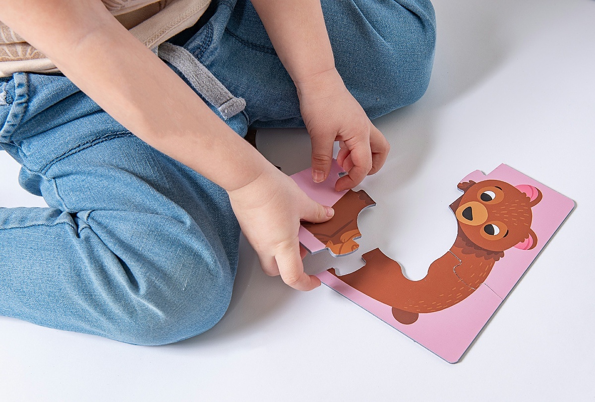 Grooosses Puzzle Tierkinder mit ihren Mamas