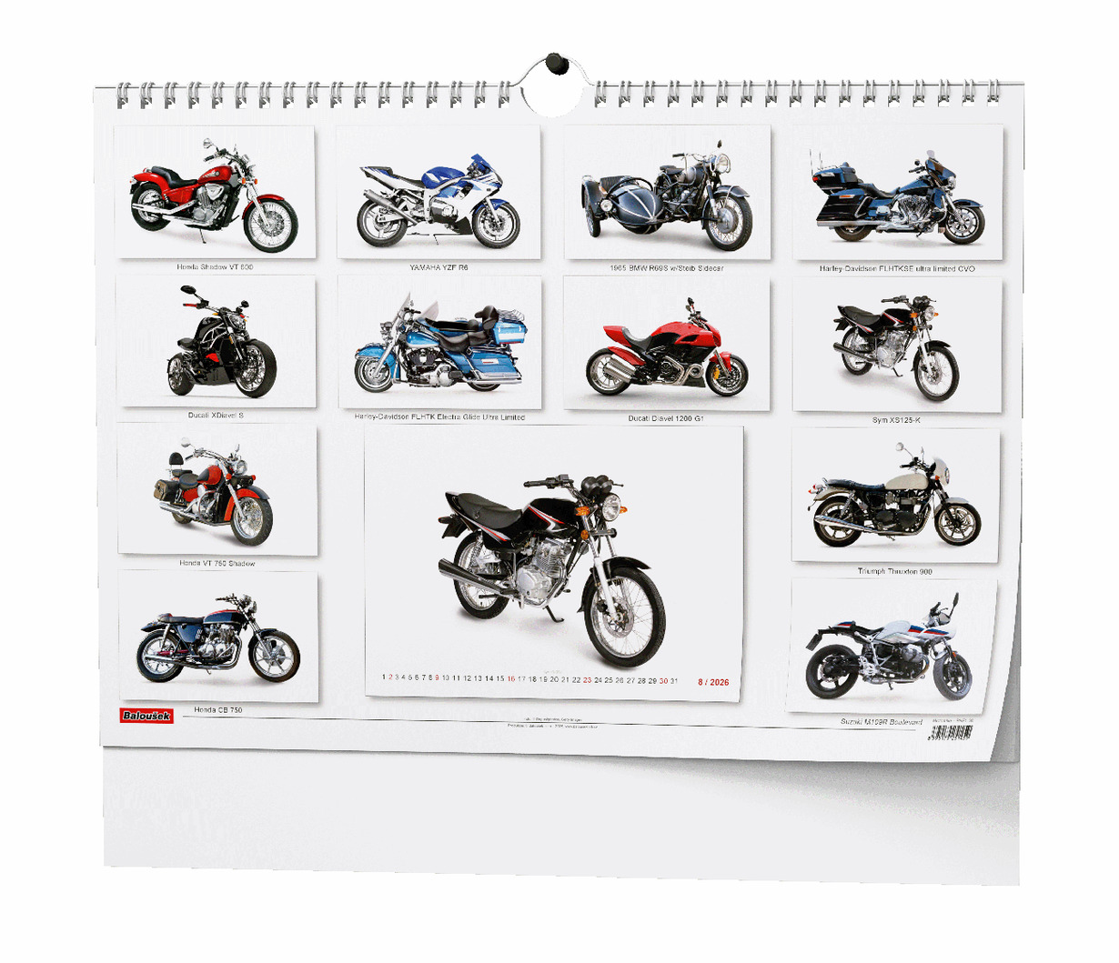 Motorbike 2026 - nástěnný kalendář