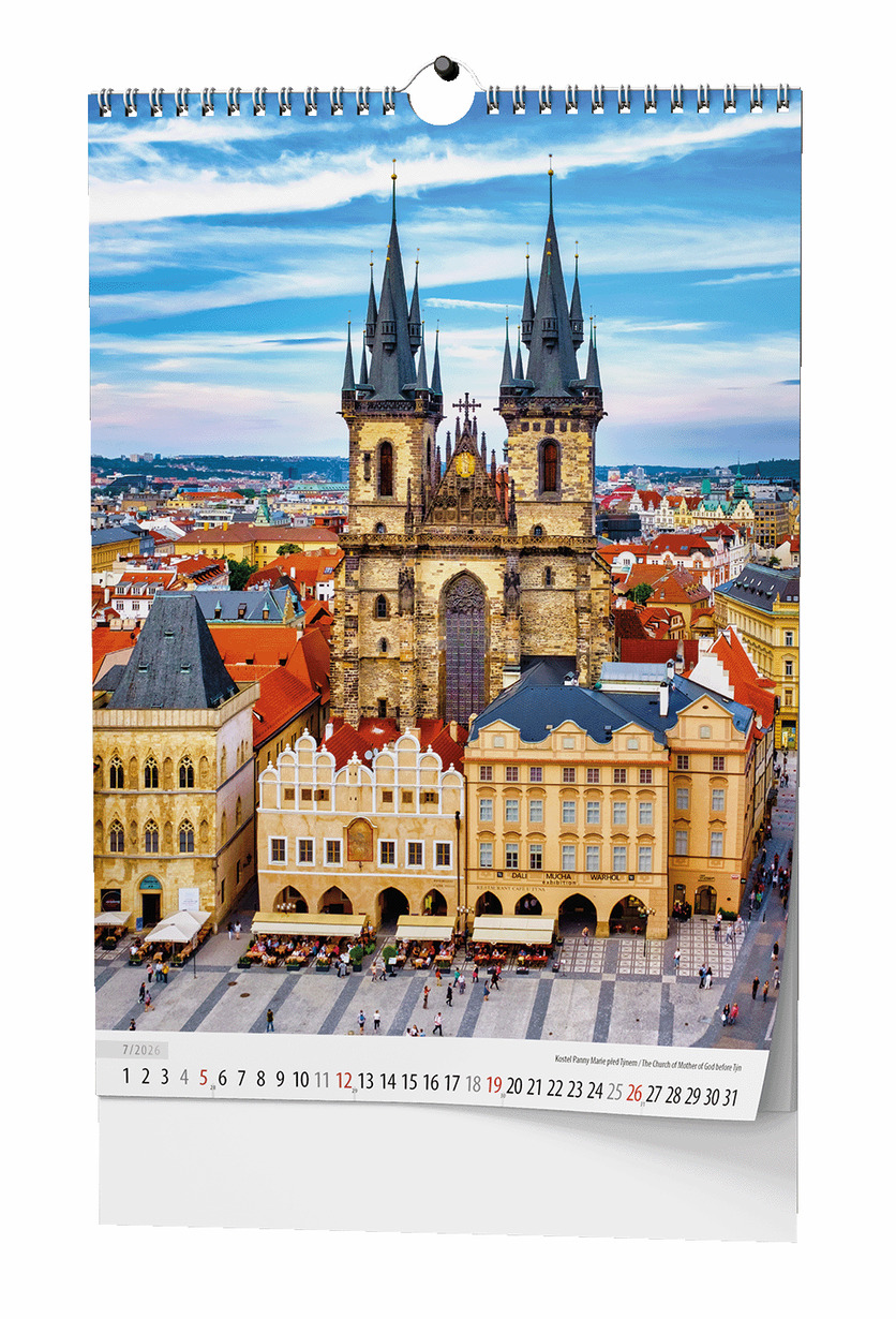 Praha 2026 - nástěnný kalendář