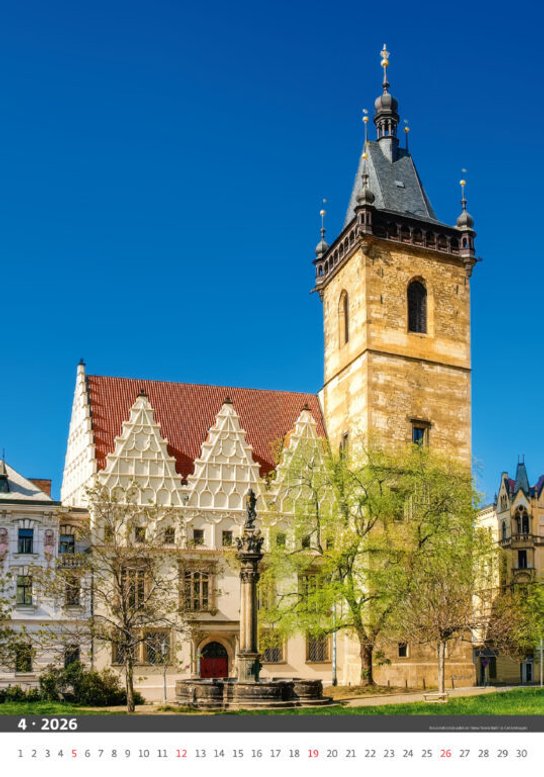 Praha 2026 - nástěnný kalendář