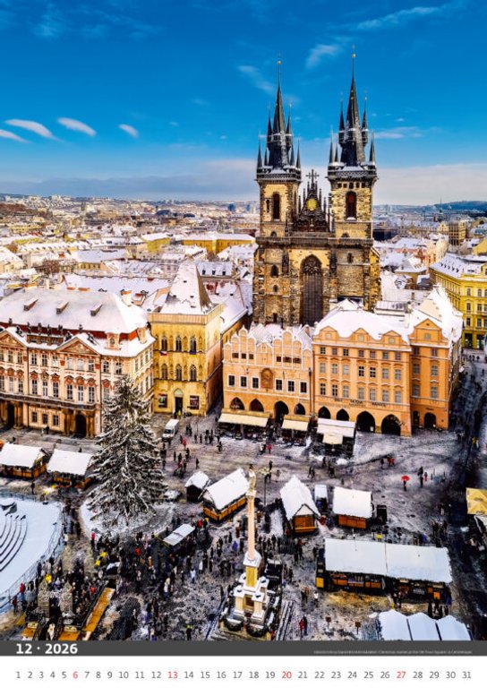 Praha 2026 - nástěnný kalendář