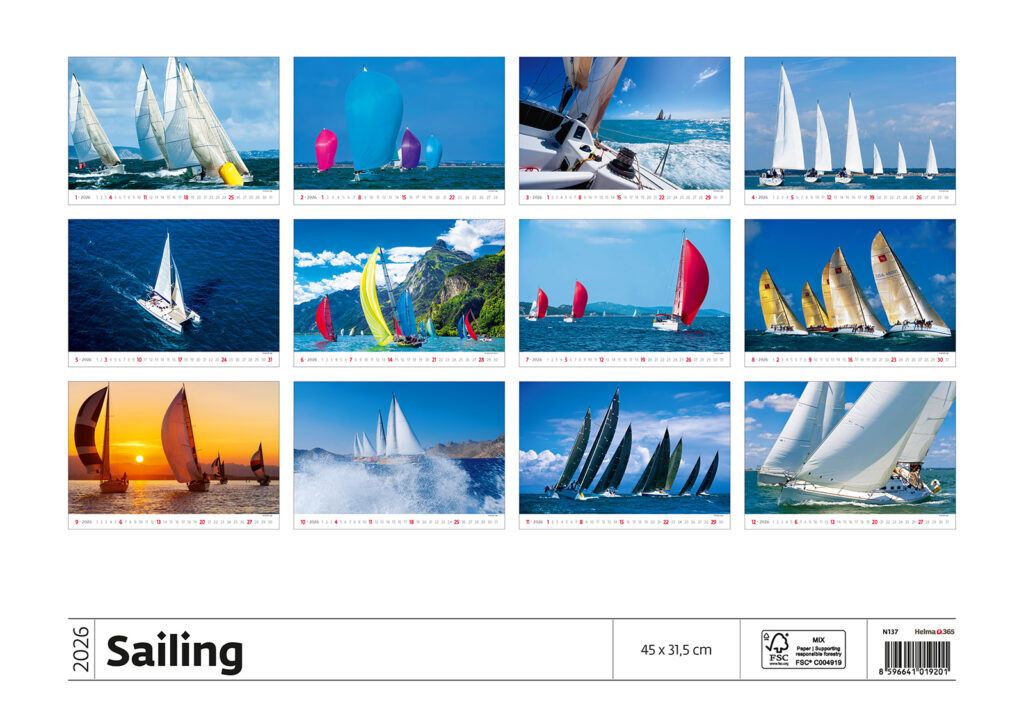 Sailing 2026 - nástěnný kaledář