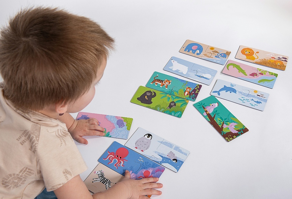 Grooosses Puzzle duo Wo die Tiere lebben