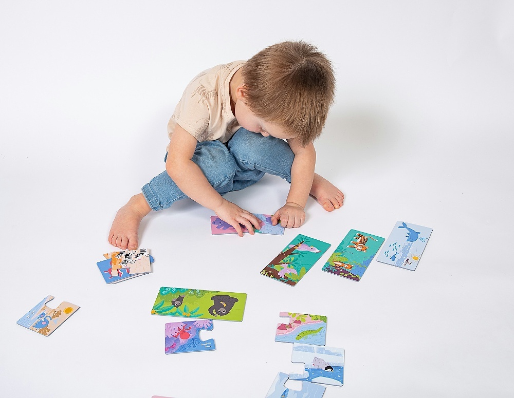 Grooosses Puzzle duo Wo die Tiere lebben