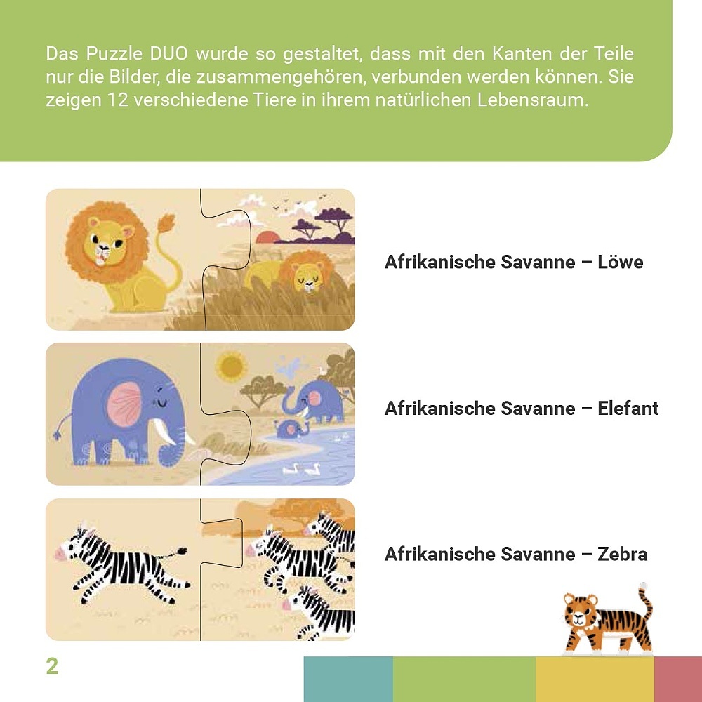 Grooosses Puzzle duo Wo die Tiere lebben