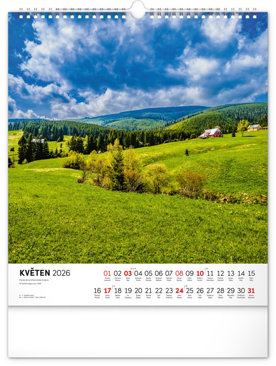 Krkonoše 2026 - nástěnný kalendář