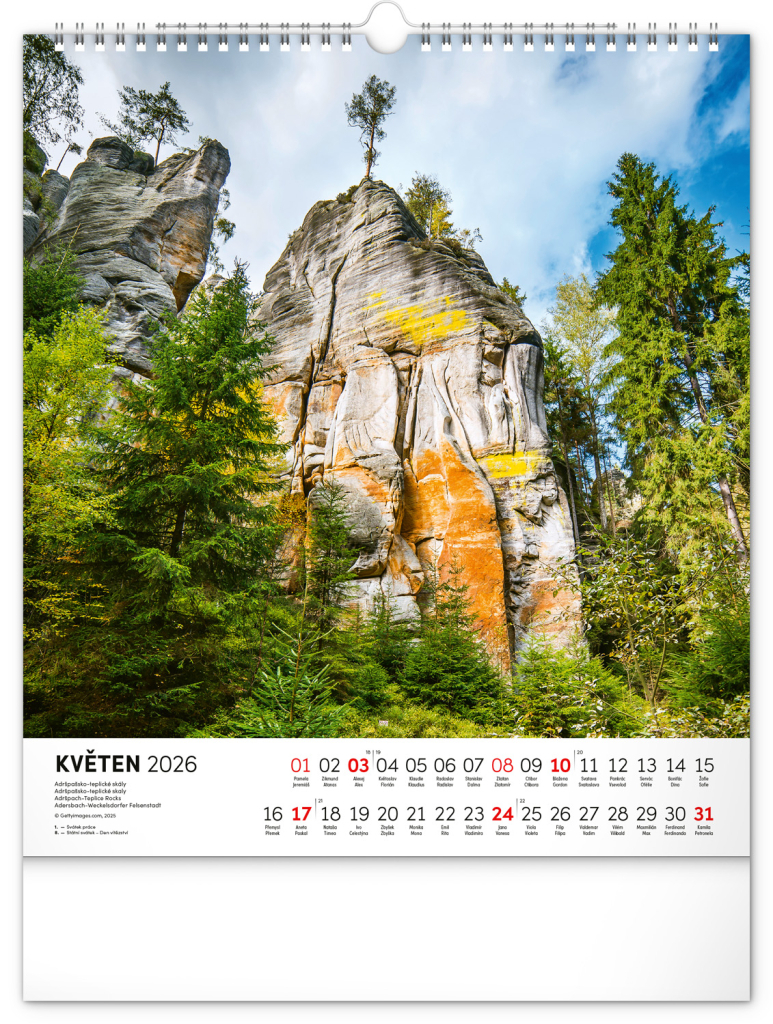 Česká republika 2026 - nástěnný kalendář