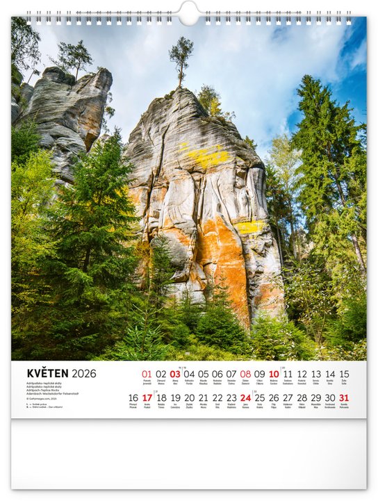 Česká republika 2026 - nástěnný kalendář