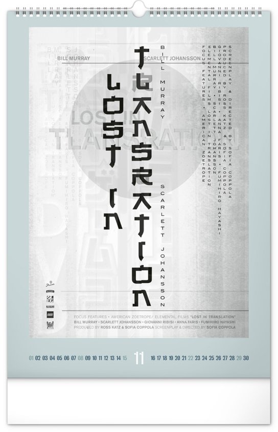 Alternative Movie Posters 2026 - nástěnný kalendář