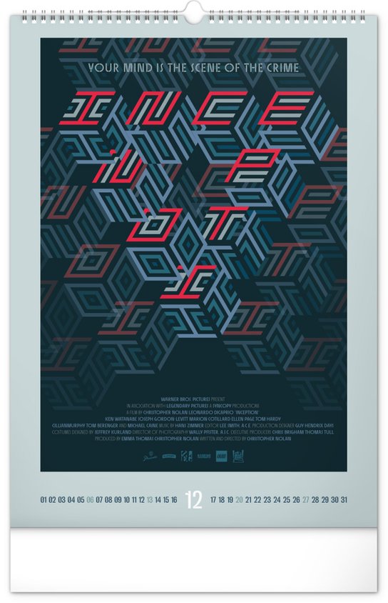 Alternative Movie Posters 2026 - nástěnný kalendář