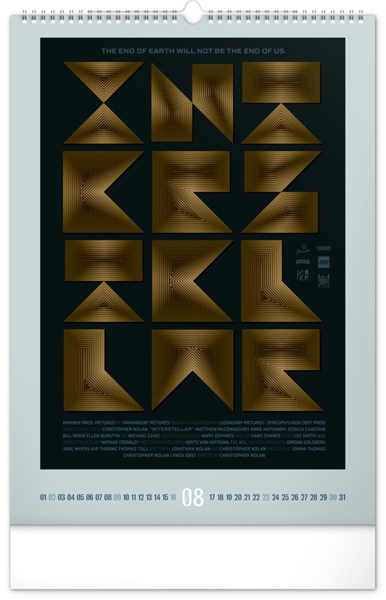 Alternative Movie Posters 2026 - nástěnný kalendář