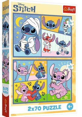 Puzzle Lilo & Stitch Se Stitchem není nuda 2x70 dílků