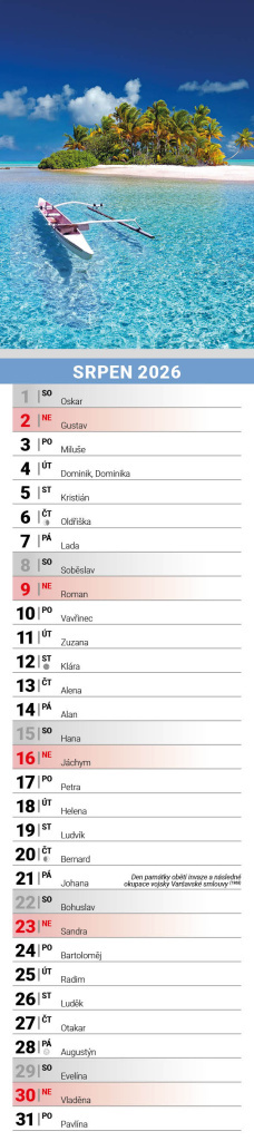 Příroda 2026 - nástěnný kalendář, kravata