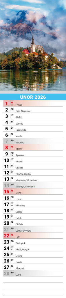 Příroda 2026 - nástěnný kalendář, kravata