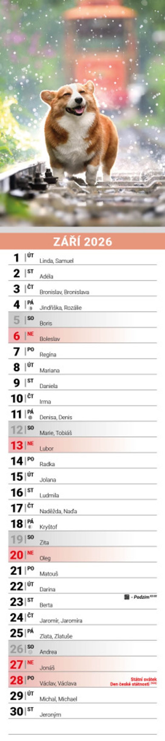 Mazlíčci 2026 - nástěnný kalendář, kravata