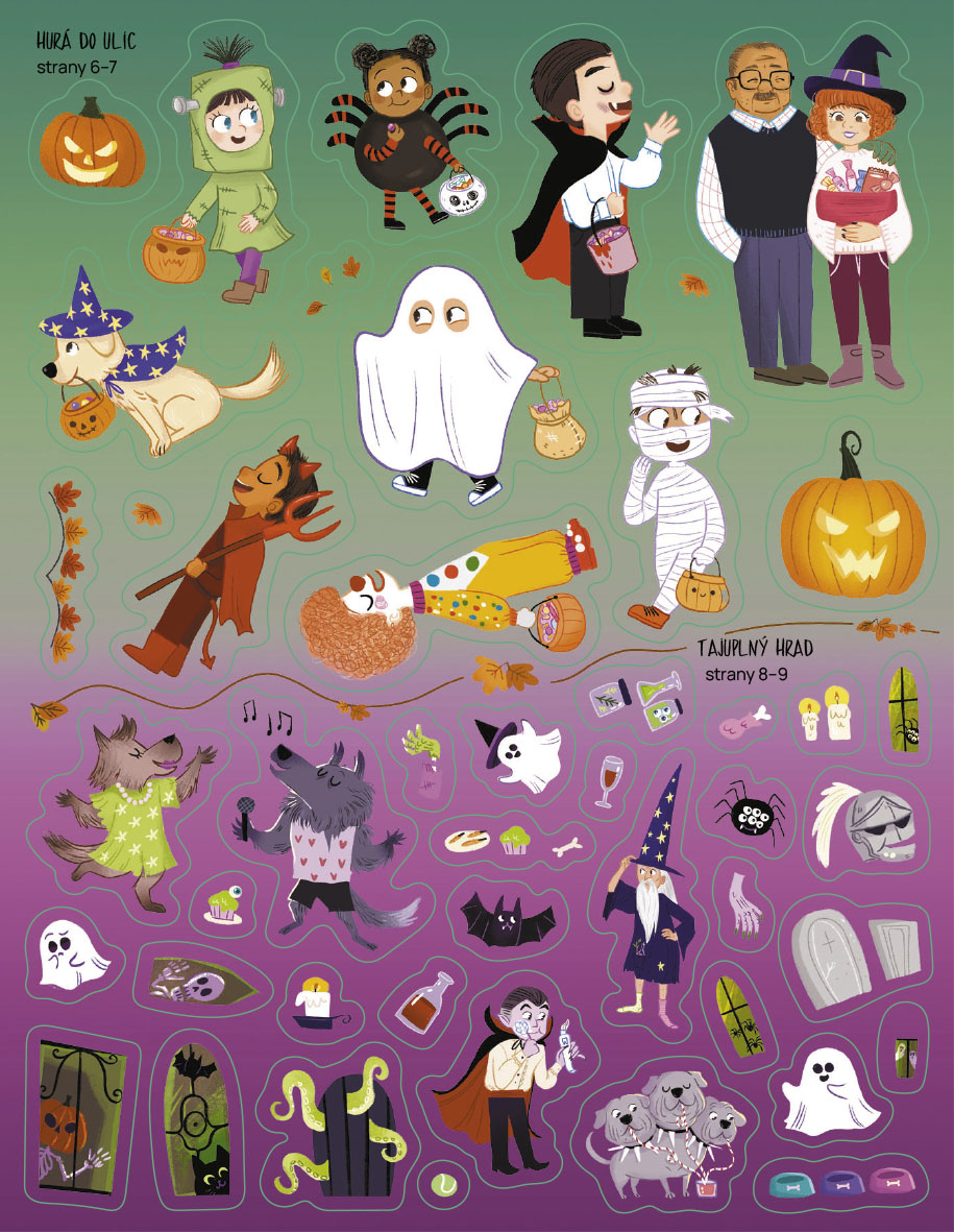 Knížka se samolepkami - Strašidlácký Halloween