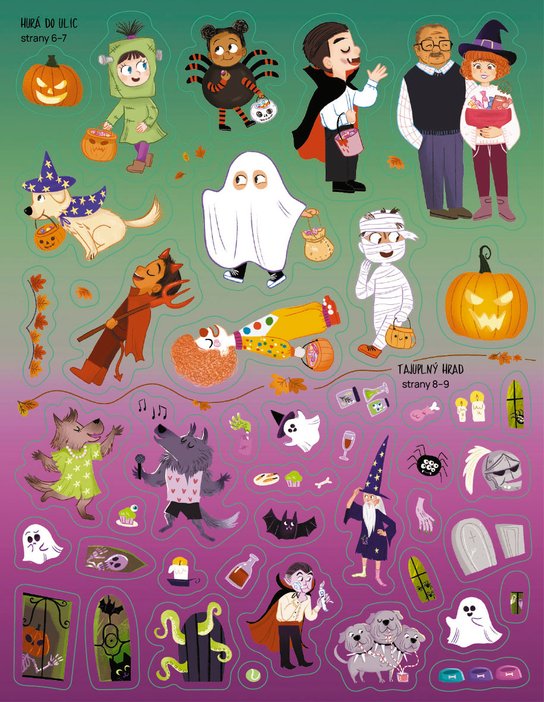 Knížka se samolepkami - Strašidlácký Halloween