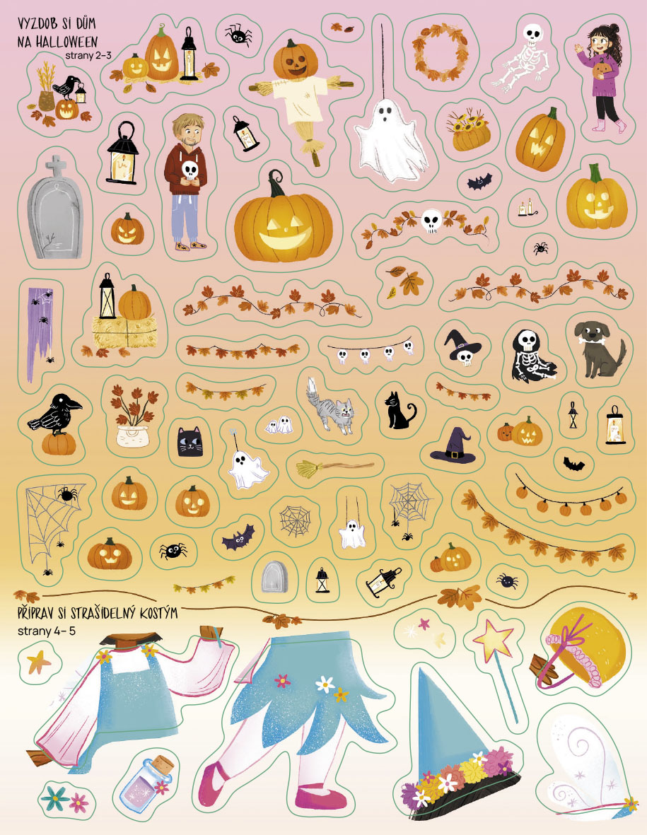 Knížka se samolepkami - Strašidlácký Halloween