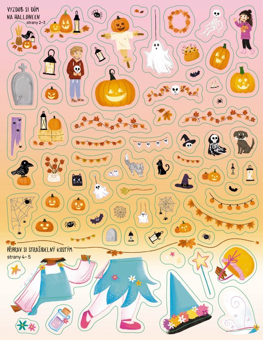 Knížka se samolepkami - Strašidlácký Halloween