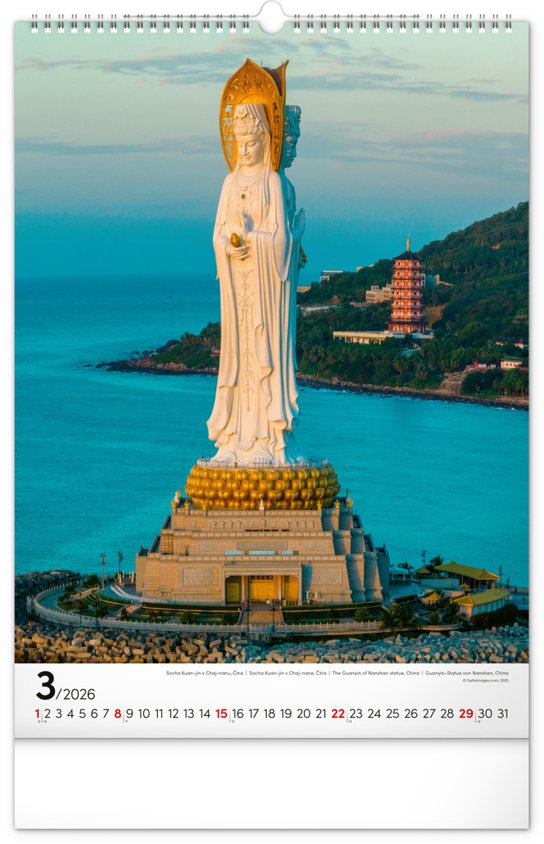 Světové monumenty 2026 - nástěnný kalendář