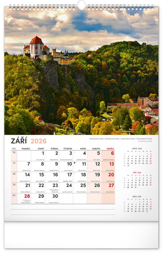 Má vlast 2026 - nástěnný kalendář