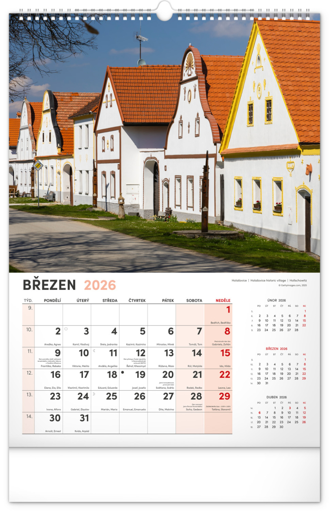 Má vlast 2026 - nástěnný kalendář