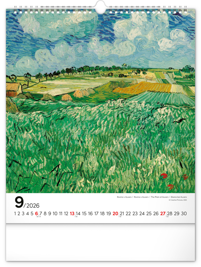Vincent van Gogh 2026 - nástěnný kalendář
