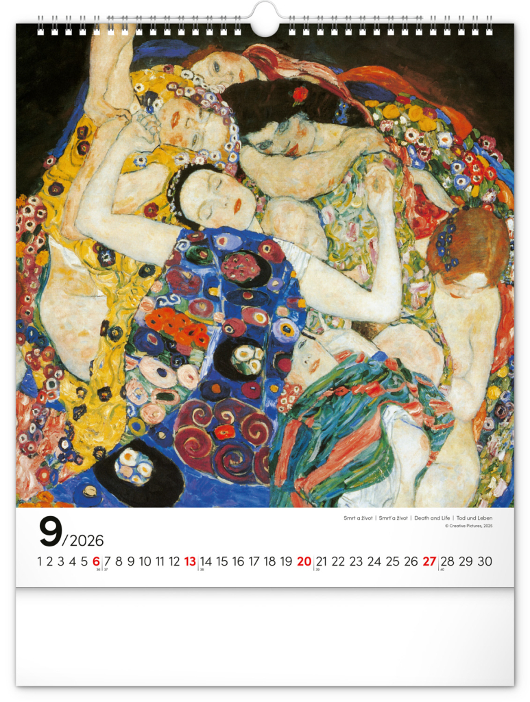 Gustav Klimt 2026 - nástěnný kalendář