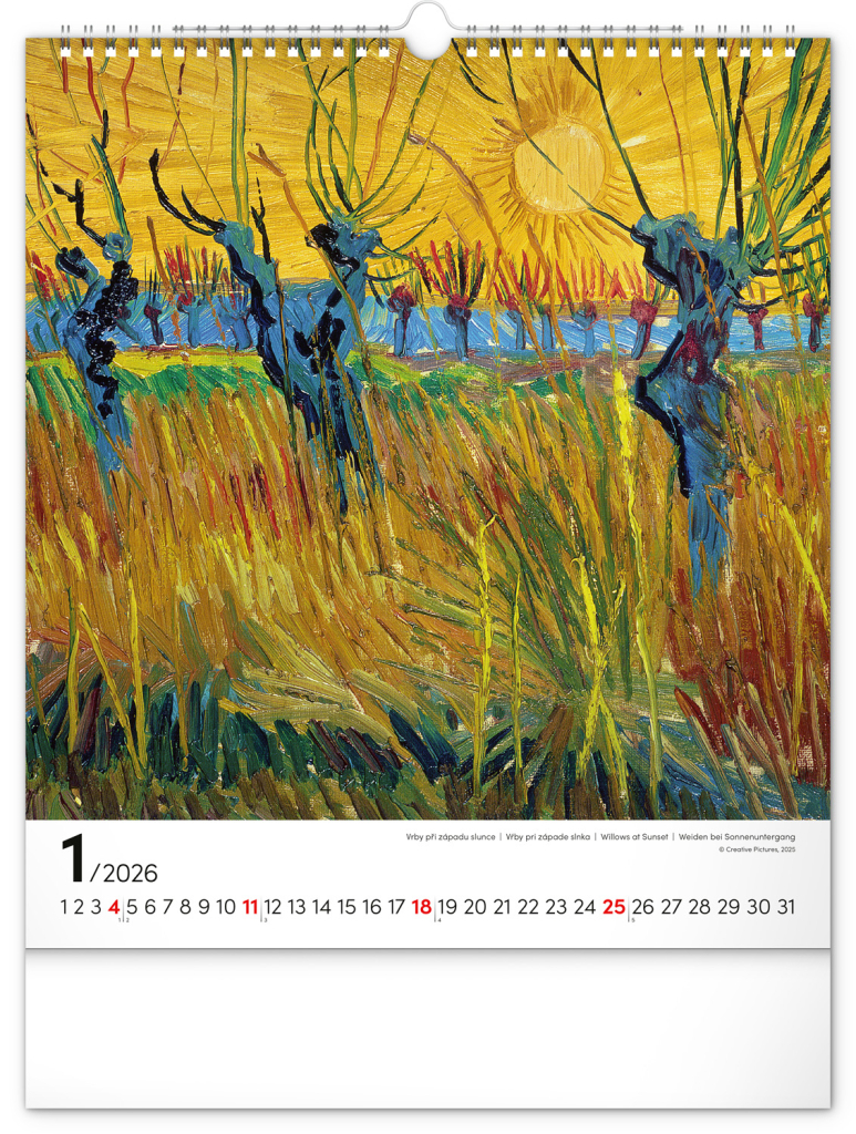 Vincent van Gogh 2026 - nástěnný kalendář