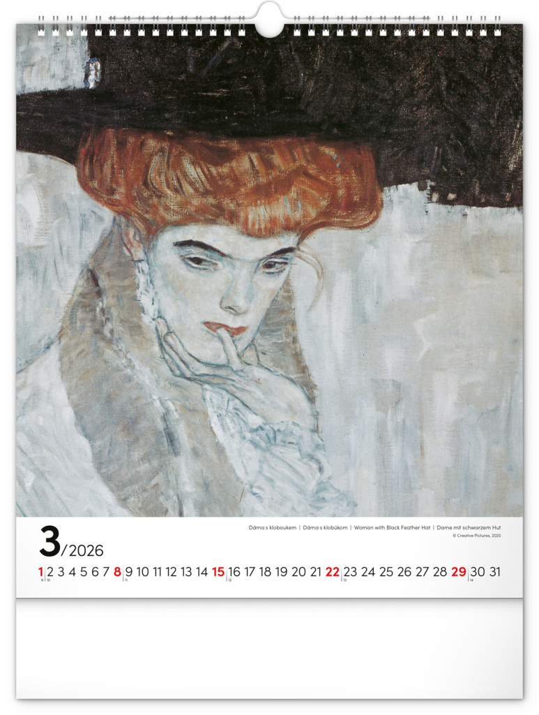 Gustav Klimt 2026 - nástěnný kalendář
