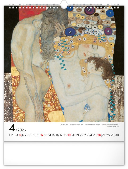 Gustav Klimt 2026 - nástěnný kalendář